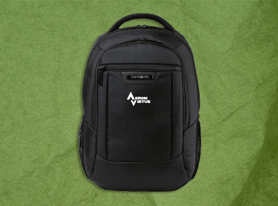 Custom imprinted Classic Business Everyday Laptop Backpack for Akron, OH with a local business logo