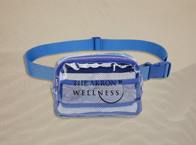 Custom imprinted Everywhere Crossbody Belt Bag for Akron, OH with a local business logo